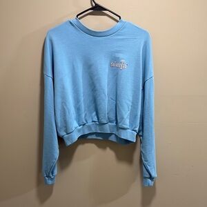 Silver Jeans Blue Cropped Hoodie Relaxed Fit